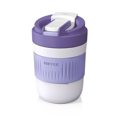 400ml/550ml Capacidade Portavel de vidro multifuncional Cute Glass Coffee Cup com palha