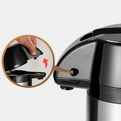 1.9L 304 18/8 Aeroporto de ação de alavanca de aço inoxidável para distribuição de água térmica e café