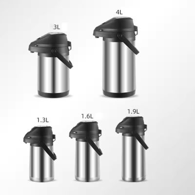 Cores personalizadas aceitáveis 1.3L 1.9L 2.5L 3L 4L Airpot de aço inoxidável para festa
