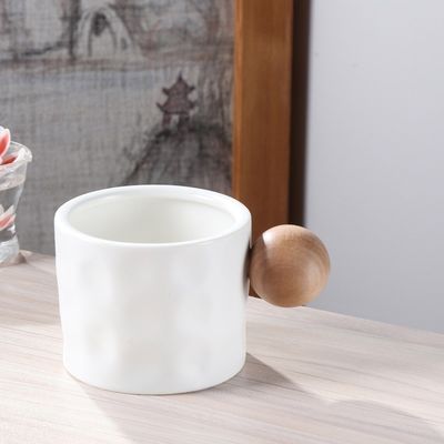 Garrafa de água portátil de escritório à prova de vazamento com padrão personalizado elegante 330ML Copo de cerâmica