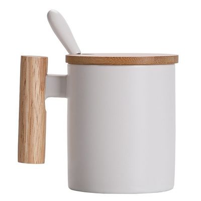 Taça de viagem de transferência de calor de cerâmica de 11 oz para taça de escritório isolada de cor branco personalizada