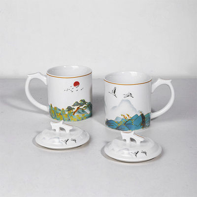 Taça de porcelana personalizada 400ml Taça de cerâmica de presente garrafa de café