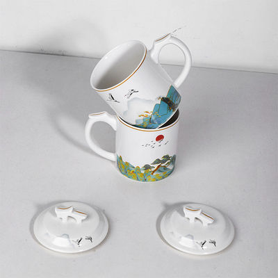 Taça de porcelana personalizada 400ml Taça de cerâmica de presente garrafa de café