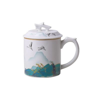 Taça de porcelana personalizada 400ml Taça de cerâmica de presente garrafa de café