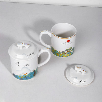 Taça de porcelana personalizada 400ml Taça de cerâmica de presente garrafa de café