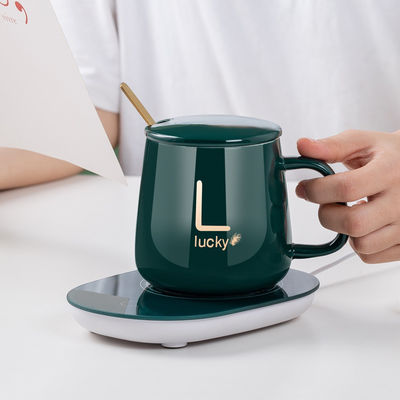 Logotipo personalizado 350ml Materiais Controle de temperatura cerâmica Smart Coffee Mug UBS Warmer Cup