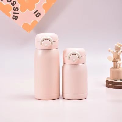 200ML/350ML Rosa Logotipo personalizado Colorido Thermos de Água de Aço Inoxidável para Crianças