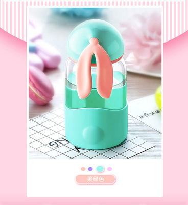 340ml de isolamento térmico personalizado ouvido de coelho bonito garrafa de água de vidro para o exterior unisex