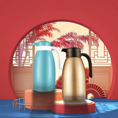 Logotipo personalizado Grande Capacidade 2000ml Biodegradável Acero Inoxidável Jar de Água Térmica