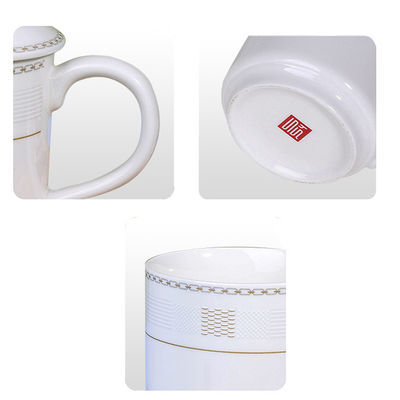Logotipo personalizado aceitável Taças de café vintage feitas à mão para gravura a laser