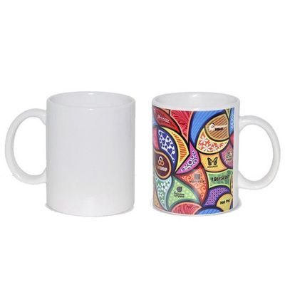 11oz Cerâmica Sublimação caneca Design personalizado não invertido Branco com acabamento de pérola