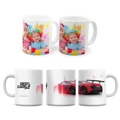 11oz Cerâmica Sublimação caneca Design personalizado não invertido Branco com acabamento de pérola