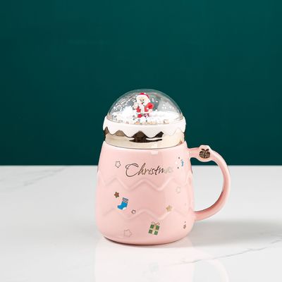 Conjunto de canecas de esmalte de cerâmica Red Mug For Christmas Gift Função de caneca de café leite água