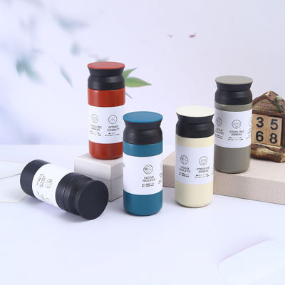Voltar à Escola Taças Isoladas de Aço Branco 500 ml Flask Tumbler de vácuo com alça