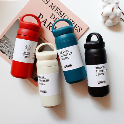 Voltar à Escola Taças Isoladas de Aço Branco 500 ml Flask Tumbler de vácuo com alça