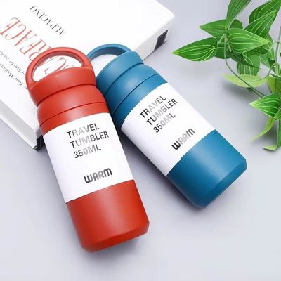 Voltar à Escola Taças Isoladas de Aço Branco 500 ml Flask Tumbler de vácuo com alça