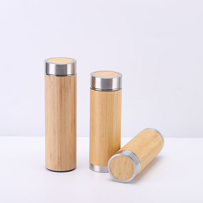 Café Chá Água Bambú Aço Inoxidável Bottle de Água Quente Isolada 350ml 450ml 500ml