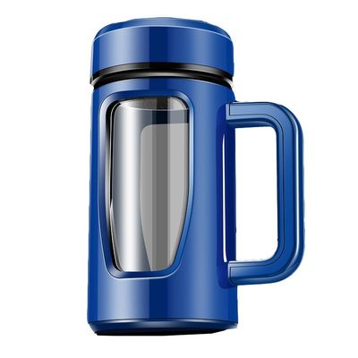 Manilha antiderrapante Garrafa de água de vidro portátil de 580 ml com isolamento e design à prova de vazamento