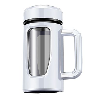 Garrafa de água de design clássico com isolamento de camada dupla e alça de vidro antiderrapante