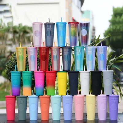 Acessórios 24oz Fashion Copo e Tumbler com incrustação de diamantes com Design à prova de vazamento
