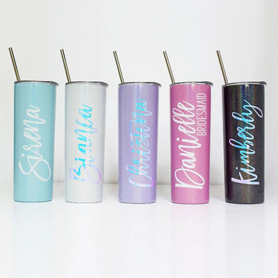 Taça de viagem durável de aço inoxidável 304 com palha isolada e capacidade personalizável