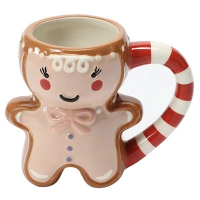 Dia de Natal Férias Personalizado 300 ml Engraçado Homem Pão de gengibre Magia Biscoito segurando caneca