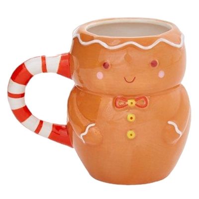 Dia de Natal Férias Personalizado 300 ml Engraçado Homem Pão de gengibre Magia Biscoito segurando caneca