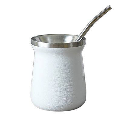 Taça de escritório para homens com logotipo personalizado de palha Taça resistente a quedas Garrafa de água de aço inoxidável 12oz Capacidade