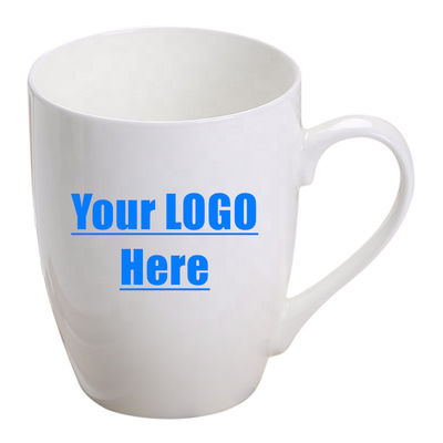 14oz Cerâmica Taça de Café Leite Porcelana Taça de Café Branco de Natal com Design Bonito