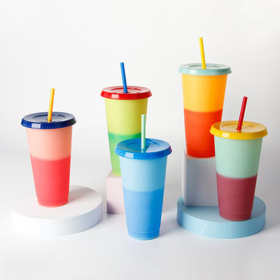 16oz de plástico à prova de vazamento, 24oz de plástico livre de BPA, xícaras de café, garrafa de água fria com tampa e palha.