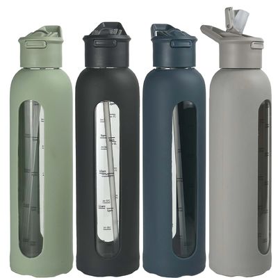 Garrafa de água potável de grande capacidade 700 ml/1000 ml, incluindo tampa e palha