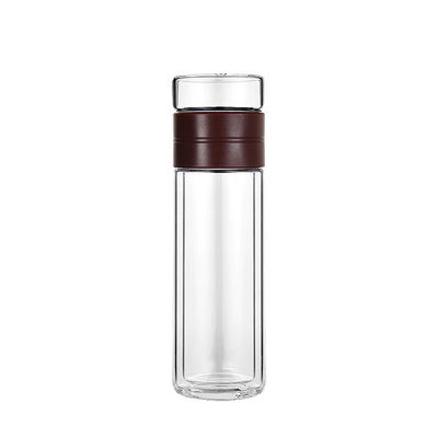 Garrafa de água de vidro transparente de sublimação de estilo clássico com filtro Capacidade 300ml