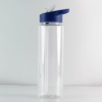 Taça de plástico de Tritão de cor personalizada 500ml 700ml garrafa de água livre de BPA com palhinha rolante