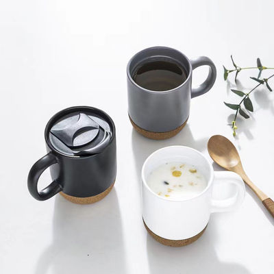 14 OZ Base de cortiça Stoneware Matte Custom Design Dia da Mãe Dia dos Namorados Cerâmica Custom MUGS com tampa PP
