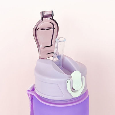 30 oz Logotipo personalizado PC Copo de água de plástico sem BPA canudos desportivos shaker garrafa com tampa