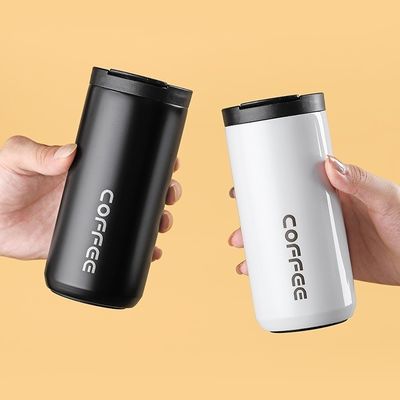 Aço inoxidável 350/500ml Logotipo personalizado Portavel à prova de vazamento Vacuo Copo de café isolado