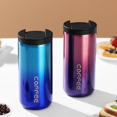 Aço inoxidável 350/500ml Logotipo personalizado Portavel à prova de vazamento Vacuo Copo de café isolado