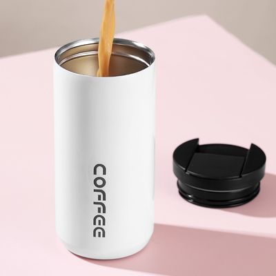 Aço inoxidável 350/500ml Logotipo personalizado Portavel à prova de vazamento Vacuo Copo de café isolado