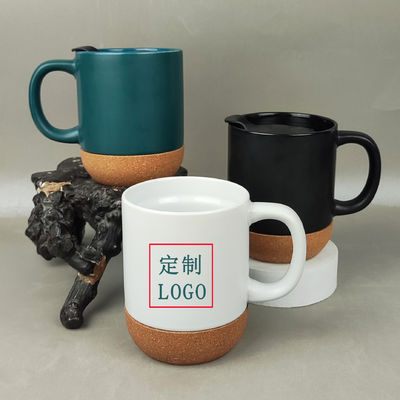 Logotipo personalizado 15oz Sublimação porcelana caneca de café com fundo de madeira preto cerâmica taça de leite