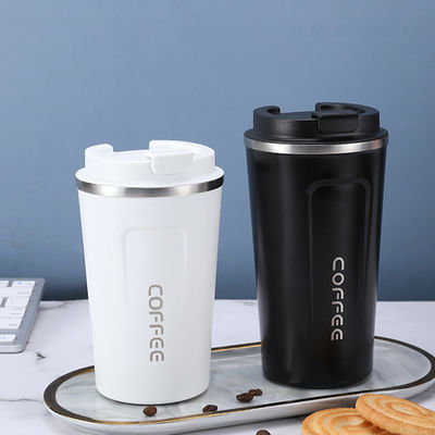 Copo de café de viagem de aço inoxidável de vácuo isolado de reutilização fácil de limpar