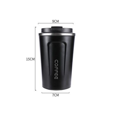 Copo de café de viagem de aço inoxidável de vácuo isolado de reutilização fácil de limpar