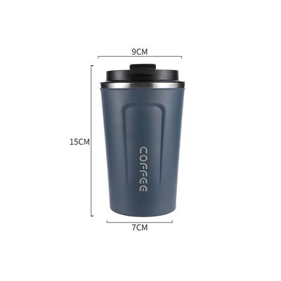 Copo de café de viagem de aço inoxidável de vácuo isolado de reutilização fácil de limpar