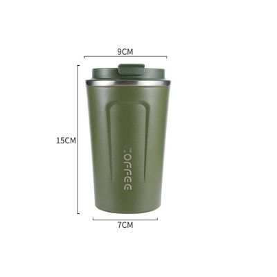 Copo de café de viagem de aço inoxidável de vácuo isolado de reutilização fácil de limpar