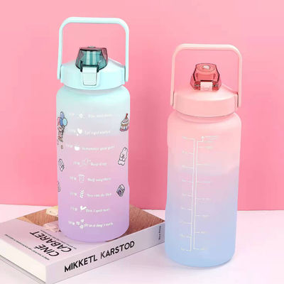 2L garrafa de plástico portátil e à prova de vazamento para cores personalizadas e esportes ao ar livre