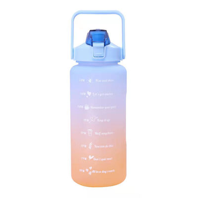 2L Fitness Botão de plástico portátil impermeável congelado Gradiente Capela de Primavera Capacidade Linha Shaker Botão de cor personalizada