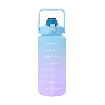 2L Fitness Botão de plástico portátil impermeável congelado Gradiente Capela de Primavera Capacidade Linha Shaker Botão de cor personalizada