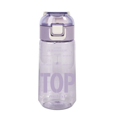 Garrafa de água de plástico Tritan de 480 ml com água fervente aplicável e carimbo de hora
