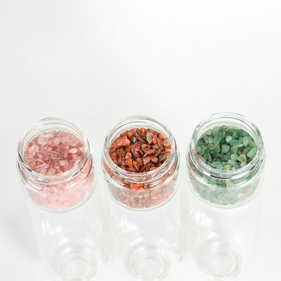 Garrafa de água de vidro de design profissional com cristal e pedras preciosas Capacidade 500ml