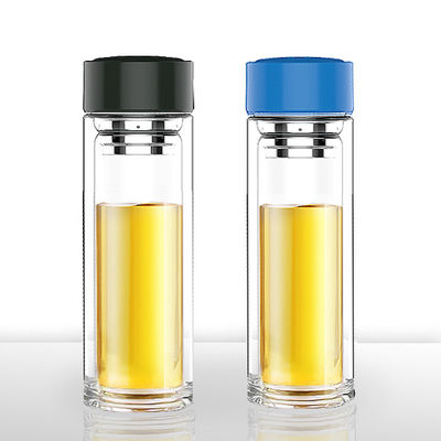 Logotipo personalizado Sublimação de vidro Garrafa de água potável 320ml Capacidade boca larga Transparente