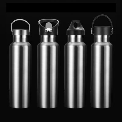 Garrafa de água de vácuo de aço inoxidável 750 ml garrafa esportiva com tampa